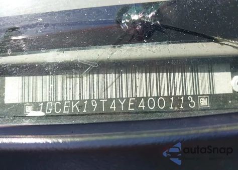 2000 Chevrolet Silverado 1500 Lt from USA, damaged, VIN 1GCEK19T4YE400113